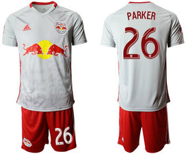 2019-20 New York Red Bulls #26 Parker home White Soccer Club Jersey