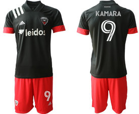 2020-21 D.C. United #9 KAMARA Black Home Soccer Club Jersey