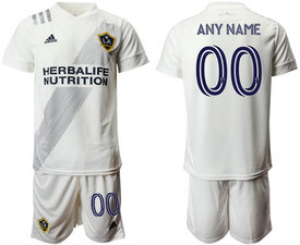 2020-21 Los Angeles Galaxy Any Name White Home Soccer Club Jersey