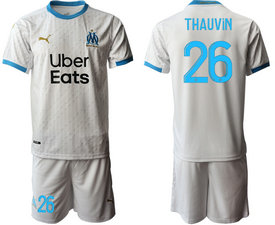 2020-21 Marseilles #26 THAUVIN home Soccer Club Jersey