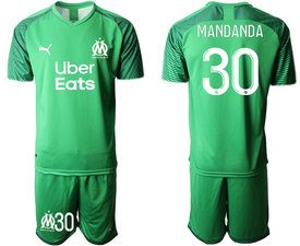 2020-21 Marseilles #30 MANDANDA fruit green goalkeeper Soccer Club Jerseys