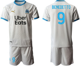2020-21 Marseilles #9 BENEDETTO Home Soccer Club Jersey