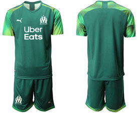 2020-21 Marseilles Blank Dark green goalkeeper Soccer Club Jersey