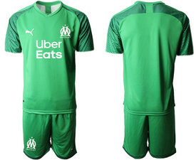 2020-21 Marseilles Blank green goalkeeper Soccer Club Jersey