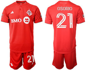 2020-21 Toronto FC #21 OSORIO Red Home Soccer Club Jersey