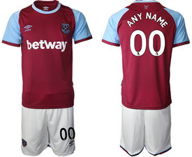 2020-21 West Ham United any name Home Soccer Club Jerseys