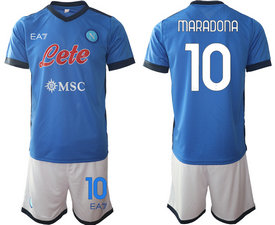 2021-2022 Napoli #10 MARADONA Home Soccer Club Jersey