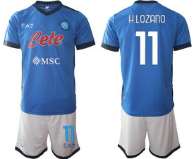 2021-2022 Napoli #11 H.LOZANO Home Soccer Club Jersey