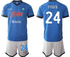 2021-2022 Napoli #24 INSIGNE Soccer Club Jersey