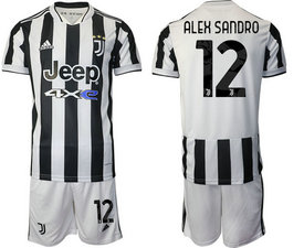 2021-22 Juventus #12 ALEK SANDRO Home Soccer Club Jersey