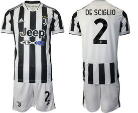 2021-22 Juventus #2 DE SCIGLIO Home Soccer Club Jersey