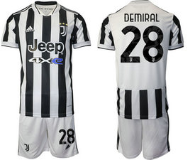 2021-22 Juventus #28 DEMIRAL Home Soccer Club Jersey