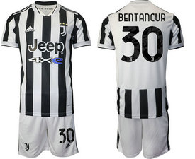 2021-22 Juventus #30 BENTANCUR Home Soccer Club Jersey