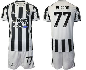 2021-22 Juventus #77 BUFFON Home Soccer Club Jersey
