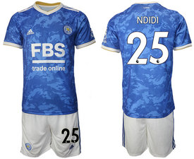 2021-22 Leicester city #25 NDIDI Home Soccer Club Jersey
