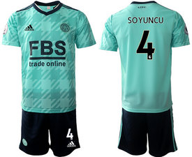 2021-22 Leicester city #4 SOYOUNCU away Soccer Club Jersey