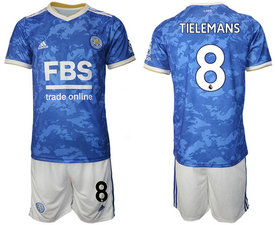 2021-22 Leicester city #8 TIELEMANS Home Soccer Club Jersey