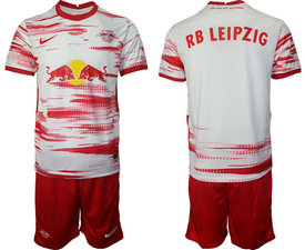 2021-22 Red Bull Leipzig Blank Home Soccer Club Jersey