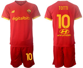 2021-22 Rome #10 TOTTI Home Soccer Club Jersey