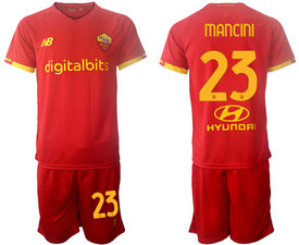 2021-22 Rome #23 MANCINI Home Soccer Club Jersey
