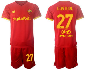 2021-22 Rome #27 PASTORE Home Soccer Club Jersey