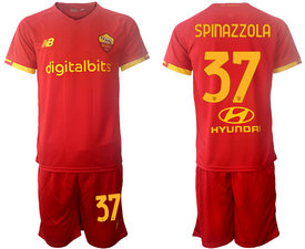 2021-22 Rome #37 SPINAZZOLA Home Soccer Club Jersey