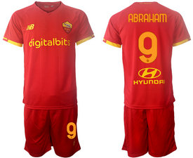 2021-22 Rome #9 ABRAHAM Home Soccer Club Jersey