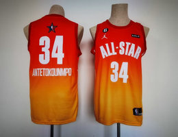 2023 All-Star #34 Giannis Antetokounmpo Red Game Swingman Stitched Basketball jersey