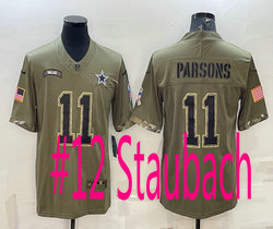 586662 Nike Dallas Cowboys #12 Staubach 2022 Salute To Service Jersey