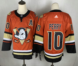 Adidas Anaheim Ducks #10 Corey Perry Orange A patch Authentic Stitched NHL Jersey