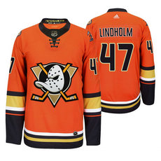 Adidas Anaheim Ducks #47 Hampus Lindholm Orange Authentic Stitched NHL jersey