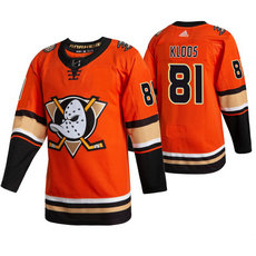 Adidas Anaheim Ducks #81 Justin Kloos Orange Authentic Stitched NHL jersey