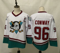 Adidas Anaheim Ducks #96 Ducks conway White 2020-21 Reverse Retro Authentic Stitched NHL Jersey