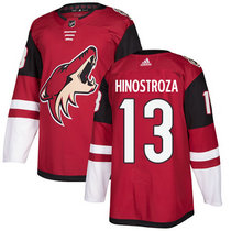 Adidas Arizona Coyotes #13 Vinnie Hinostroza Burgundy Red Home Authentic Stitched NHL Jersey