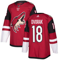 Adidas Arizona Coyotes #18 Christian Dvorak Burgundy Red Home Authentic Stitched NHL Jersey