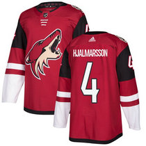 Adidas Arizona Coyotes #4 Niklas Hjalmarsson Burgundy Red Home Authentic Stitched NHL Jersey