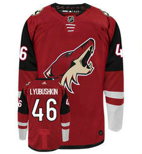Adidas Arizona Coyotes #46 Ilya Lyubushkin Red Home Authentic Stitched NHL Jersey