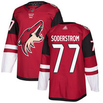 Adidas Arizona Coyotes #77 Victor Soderstrom Burgundy Red Home Authentic Stitched NHL Jersey