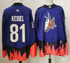 Adidas Arizona Coyotes #81 Phil Kessel Purple Throwback Authentic Stitched NHL Jersey