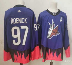 Adidas Arizona Coyotes #97 Jeremy Roenick Purple Throwback Authentic Stitched NHL Jersey