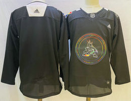 Adidas Arizona Coyotes Blank 2022 Black Pride Night Authentic Stitched NHL Jersey