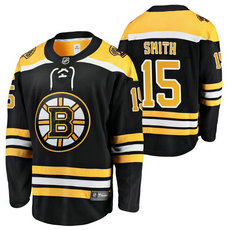 Adidas Boston Bruins #15 Craig Smith Black Home Authentic Stitched NHL Jersey
