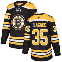 Adidas Boston Bruins #35 Maxime Lagace Black Home Authentic Stitched NHL Jersey