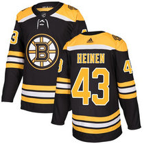 Adidas Boston Bruins #43 Danton Heinen Black Home Authentic Stitched NHL Jersey