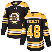 Adidas Boston Bruins #48 Matt Grzelcyk Black Home Authentic Stitched NHL Jersey
