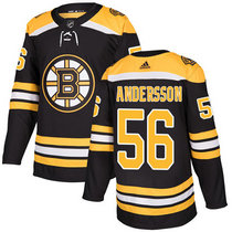 Adidas Boston Bruins #56 Axel Andersson Black Home Authentic Stitched NHL Jersey