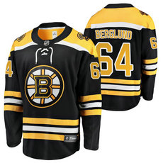 Adidas Boston Bruins #64 Victor Berglund Black Home Authentic Stitched NHL Jersey