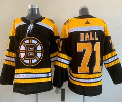 Adidas Boston Bruins #71 Taylor Hall Black Authentic Stitched NHL Jersey