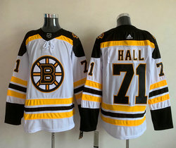 Adidas Boston Bruins #71 Taylor Hall White Authentic Stitched NHL Jersey