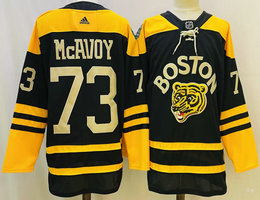 Adidas Boston Bruins #73 Charlie McAvoy Gold 2022-23 Winter Classic Authentic Stitched NHL Jersey
